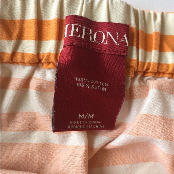 Merona Summer Skirt Coral White Pink Stripe Medium Drawstring - Picture 7 of 9